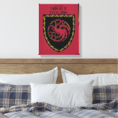 HAUS DES DRAGONS | House Targaryen Wappen Leinwanddruck (Insitu (Schlafzimmer))