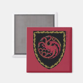 HAUS DES DRAGONS | House Targaryen Wappen Magnet (Vorderseite/Rückseite)