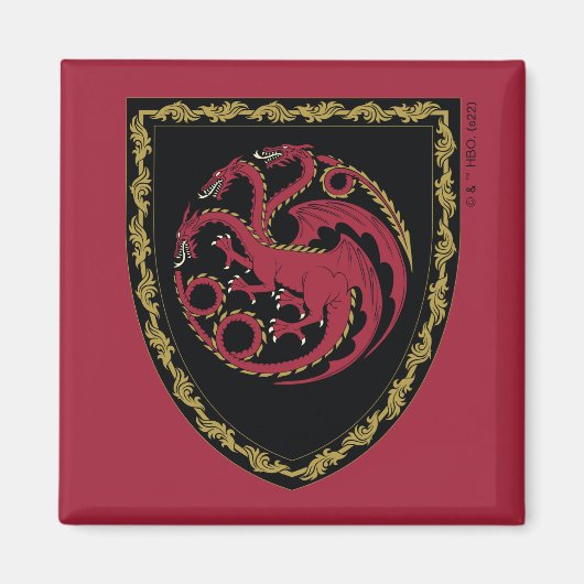 HAUS DES DRAGONS | House Targaryen Wappen Magnet (Vorne)