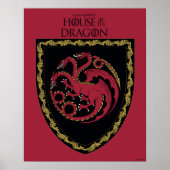HAUS DES DRAGONS | House Targaryen Wappen Poster (Vorne)
