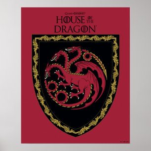 HAUS DES DRAGONS House Targaryen Wappen Poster