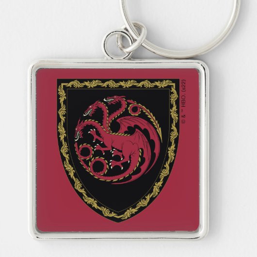 HAUS DES DRAGONS | House Targaryen Wappen Schlüsselanhänger (Vorne)