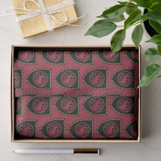 HAUS DES DRAGONS | House Targaryen Wappen Seidenpapier (Geschenk)