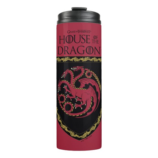 HAUS DES DRAGONS | House Targaryen Wappen Thermosbecher (Vorderseite)