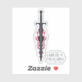 HAUS DES DRAGONS | King Viserys Flaming Sword Aufkleber (Blatt)