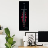 HAUS DES DRAGONS | King Viserys Flaming Sword Poster (Heimbüro)