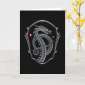 HAUS DES DRAGONS | Silver Dragon Abzeichen Card Karte (Gelbe Blume)