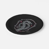 HAUS DES DRAGONS | Silver Dragon Abzeichen Paper P Pappteller (Schrägansicht)