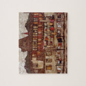 Haus Egon Schiele- mit trocknender Wäscherei Puzzle (Vertikal)
