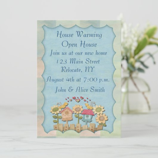 Haus-Erwärmung Einladung (Stehend Vorderseite)