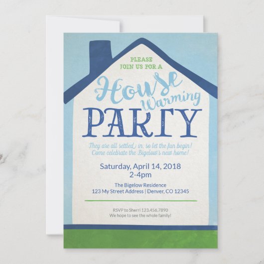 Haus-Erwärmungs-Party Einladung (Vorderseite)