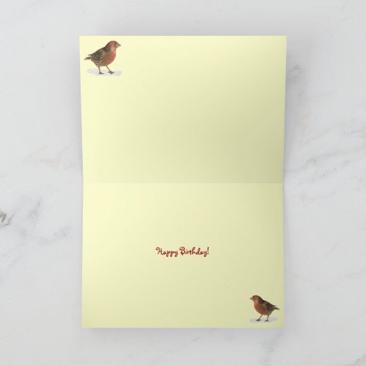 Haus-Fink-Geburtstag Karte (Innenseite)