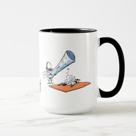 Haus-Fliegen-Kriegskunst-Kaffee-Tasse Tasse (Rechts)
