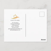 Haus für den Verkauf Real Anwesen Listing Navy Blu Postkarte (Rückseite)