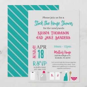 Haus für die Hochzeit ausstatten Einladung