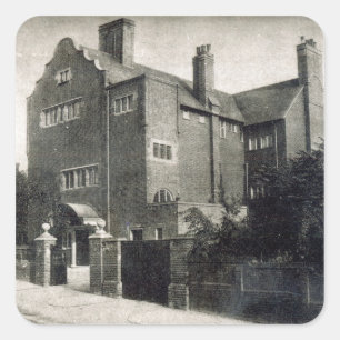 Haus für Edwin lang Quadratischer Aufkleber