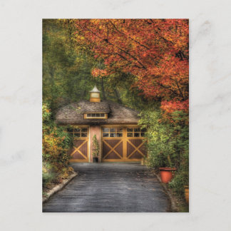 Haus - Garage Postkarte