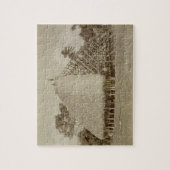 Haus-Gebäude in Samoa-Inseln, c.1875 (Sepia-Foto) Puzzle (Vertikal)