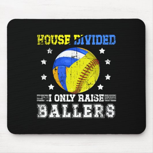Haus geteilt Ich erhebe nur Llers Softll Volleyll Mousepad (Vorne)