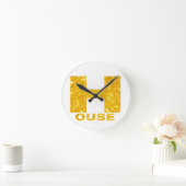 HAUS GOLD & GLITZER DESIGN #2 RUNDE WANDUHR (Zuhause)