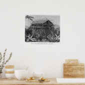 Haus im Dorf Arfak Memiwa, Neue Guinea Poster (Küche)