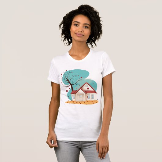 Haus im Herbst T - Shirt (Vorne ganz)