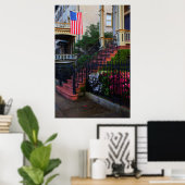 Haus im historischen Viertel im Frühling Poster (Heimbüro)