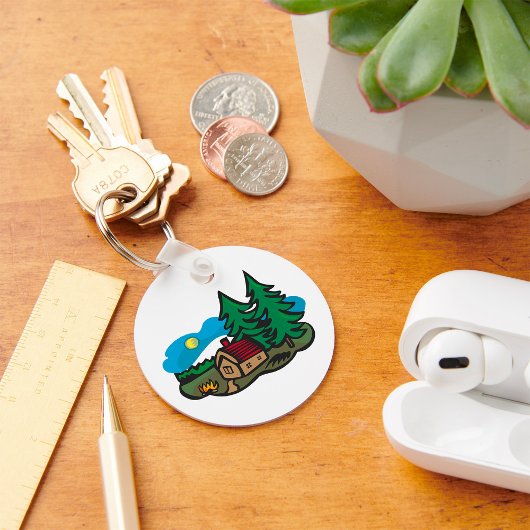 Haus im Wald Schlüsselanhänger