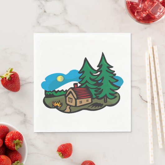 Haus im Wald Serviette (Beispiel)