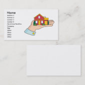 Haus in der Hand Visitenkarte (Vorne/Hinten)