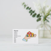 Haus in der Hand Visitenkarte (Stehend Vorderseite)