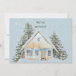 Haus in der neuen Schneeadresse Ankündigung