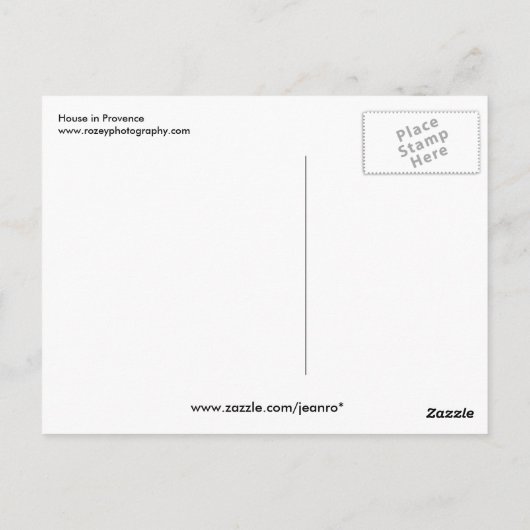 Haus in der Provence Postkarte (Rückseite)