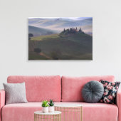 Haus in der Toskana am Morgen Nebel Leinwand druck (Insitu (Wohnzimmer))