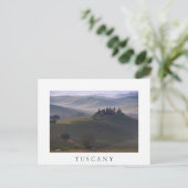 Haus in der Toskana am Nebel weiße Postkarte (Stehend Vorderseite)