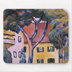 Haus in einer Landschaft Mousepad