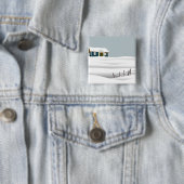 Haus in einer verschneiten Landschaft Button (Beispiel)