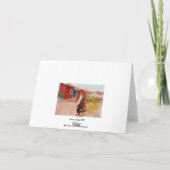 Haus in Falun mit Mädchen Karte (Rückseite)