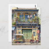 Haus in Ho Chi Minh City Postkarte (Vorne/Hinten)