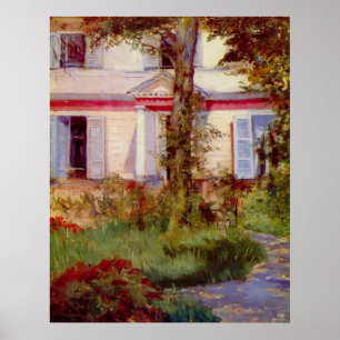 Haus in Rueil von Edouard Manet Poster