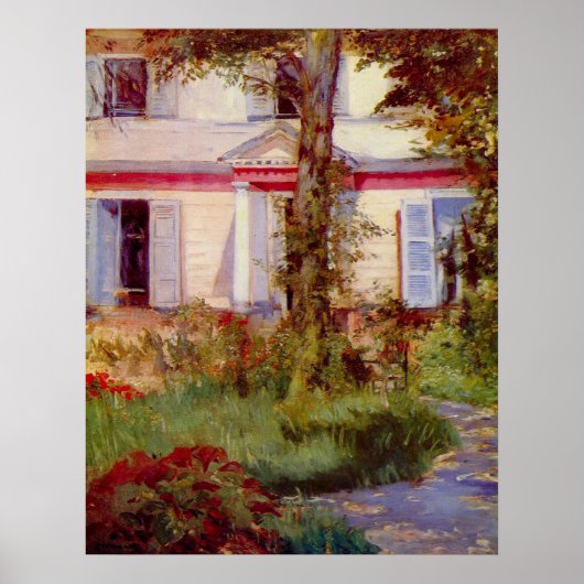 Haus in Rueil von Edouard Manet Poster (Vorne)
