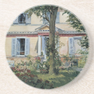 Haus in Rueil von Edouard Manet, Vintage Fine Art Getränkeuntersetzer