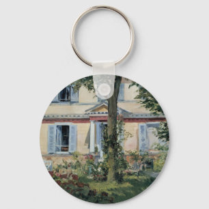 Haus in Rueil von Edouard Manet, Vintage Fine Art Schlüsselanhänger
