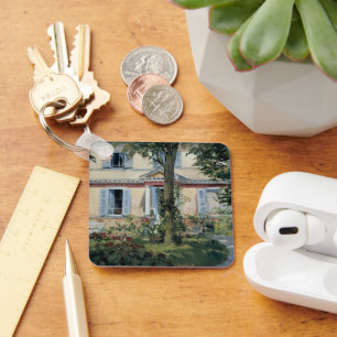 Haus in Rueil von Edouard Manet, Vintage Fine Art Schlüsselanhänger