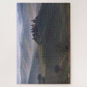 Haus in Toskana-Hügeln mit etwas Nebel Puzzle (Vertikal)