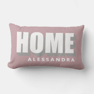 Haus Individueller Name Dusty Rose Modern Minimali Lendenkissen