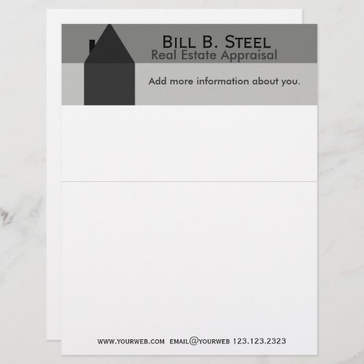 Haus-Industrie-wirkliches Briefkopf (Vorne/Hinten)