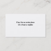 Haus-Malerei-Visitenkarten Visitenkarte (Rückseite)