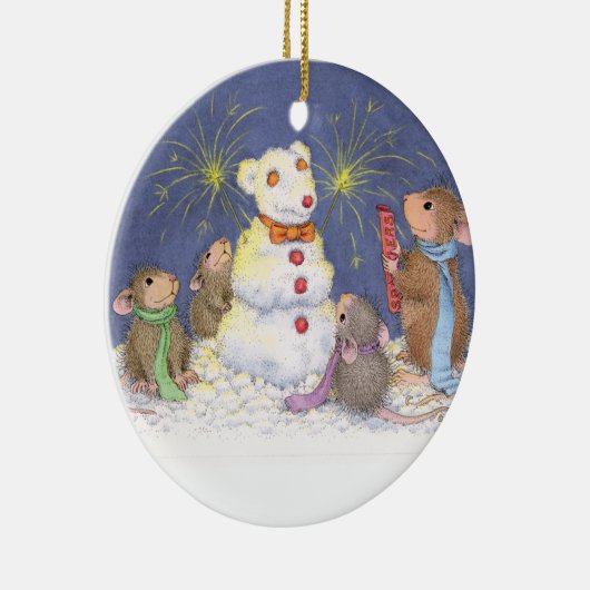 Haus-Maus Designs® - Weihnachtsverzierung Keramik Ornament (Rechts)