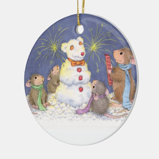 Haus-Maus Designs® - Weihnachtsverzierung Keramik Ornament (Links)